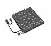 AMISENK Portable External DVDs Drive USB Type C Two Port 24X CDs 8X Burners For Laptops Desktop PC External Writer For Laptops