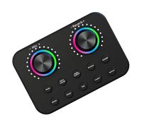 AMISENK Portable Voice Modulator Sound Card Real Time Voice Changing Control For PC Live Streaming Gaming Portable Live Streaming Sound Card