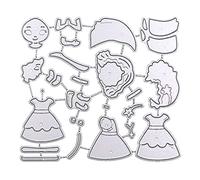AMISENK Prayer Metallic Cutting Dies Cartoon Girls Decorative Die Cuts Stencil Scrapbook Card Making Diecut Template For Kid Metal Cutting Dies For Card Making Christmas