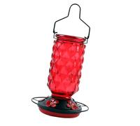 AMISENK Red Hummingbird Feeders 23Oz Outdoor Hanging Design With Ants Moats And Bees Proof Features Bird Attractor Waterer Bird Feeders For Garden