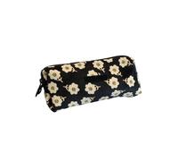 AMISENK Ribbed Pen Large Storage Smooth Zipper Water-Resistant Polyester for School Office Supplies Polyester Pencil Bag