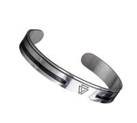 AMISENK Rustproof Letter with Easy On Off Designs Sturdy Stainless Steel Jewelry Stainless Steel Open Bangle
