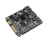 AMISENK SATAs Port Multipliers Adapter Toolless Installation for 5 Devices Simultaneous Data Transfer PCBs Construction Data Center Satas Solution