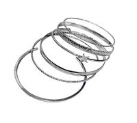 AMISENK Set of 6 Stylish Wrist Adornments Star Bracelets Various Embellishments Bangle Alloy Fashion Wisrt Jewelry Personalized Set