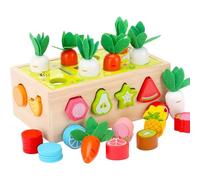 AMISENK Simulation Wooden Farm Puzzlebox Toy For Toddler Kindergarten Hand Grab Teaching Aid Geometric Coin Box Learning Toys For Preschool For Kindergarten For Teachers For Kids