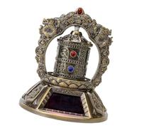 AMISENK Solar Tibetan Prayer Wheel Energy Buddhas Scriptures Autorotation Car Interior Dashboard Decorations Buddhas Scriptures