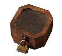 AMISENK Spacious Jewelry Organiser Box Scratch Proof Glass Floral Pattern Lid Makeup Holder Countertop Decorative Storage Case Bedroom Decoration Storage Container