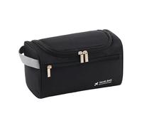 AMISENK Spacious Water Resistant Makeup Divider For Travel Highlighting Hanging Hook And Multi Layer Designs Premium Oxford Component Travel Cosmetic Bag With Portable Hook