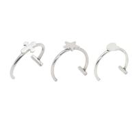 AMISENK Stainless Steel Clip on Lip Rings Punk Jewelry Punk Nose Rings Set Metal Texture for Alternative Fashion Enthusiasts Trendy Lip Accessory