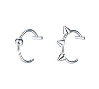 AMISENK Stainless Steel Clip on Lip Rings Punk Jewelry Punk Nose Rings Set Metal Texture for Alternative Fashion Enthusiasts Trendy Lip Accessory