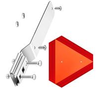 AMISENK Standard Size Reflective Triangle Slow Moving Vehicle Sign Aluminum Alloy Reflective Warning Signs Quick Setup Slow Moving Vehicle Sign With Mounting Bracket