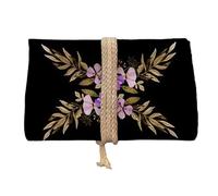 AMISENK Stylish Divination Storage Bag Reusable Polyester Linen Fabric Tarots Protectors for Decks Playing Card Reader Essential Pouches