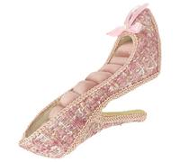 AMISENK Stylish High Heel Jewelry Rack Lightweight Holder for Bracelets Necklaces Home Retail Use High Heel Earring and Rings Holder