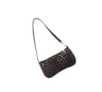 AMISENK Stylish PU Leopards Print Shoulder Bag Vintage Design Lightweight Underarm Practical Armpit Purse for Women Comfortable Strap Armpit