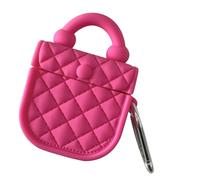 AMISENK Stylish Soft Silicone Cover For Earbuds Case With Girly Purse Design Smooth Textures Surfaces Cute Silicone Cover