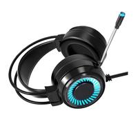 AMISENK USB 7.1CH Gaming Headphones Headsets With Microphone 50MM Driver And Ergonomic Immersively Sound Leather Earpads Gaming Headsets