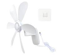 AMISENK USB Wall Fan 16.5 Inch Wide Air Circulation 6 Leave Design Ideal For Home Detachable Wall Fan