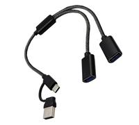 AMISENK USB2.0 Y Cable 2/3 Charging Port 5V2A Power Adapter For Smartphones Tablets Laptops USB C/Connection Charger Splitter