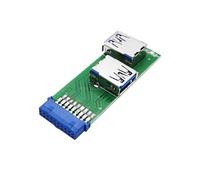 AMISENK USB3.0 Splitter Adapter For Motherboards Expansion 19Pin Female To Two 20Pin Port Fast Speed Data Transfer Motherboards USB Expansion Splitter