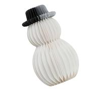 AMISENK User Friendly White Honeys Combs Snowman Christmas Decoration Snowman Homes Accent For Winter Homes Shop Window Display User Friendly Holiday Party Decorations Paper