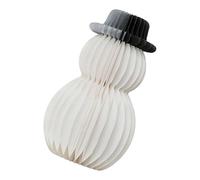 AMISENK User Friendly White Honeys Combs Snowman Christmas Decoration Snowman Homes Accent For Winter Homes Shop Window Display User Friendly Holiday Party Decorations Paper