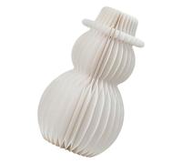 AMISENK User Friendly White Honeys Combs Snowman Christmas Decoration Snowman Homes Accent For Winter Homes Shop Window Display User Friendly Holiday Party Decorations Paper