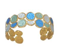 AMISENK Vibrant Oil-Drop Adjustable Steel Cuff Lightweight Unisex Jewelry for Casual & Formal Wear Trendy Unisex Drip Wrist Jewelry