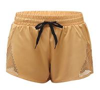 AMISENK Women Shorts High Waist Stretch Athletic Workout Fitness Volleyball Short Pants 2 In 1 Double Layer Sports