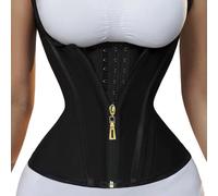 AMISENK Women's Double Compression Waist Trainer Corset Adjustable Straps Steel Bone Zipper Hook Body Shaper Tanks Top Adjustable Shoulder Straightener Postures Corrector