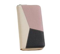 AMISENK Women's Long Wallet with Blocking Protecting Designs Leather Card Organized Secure Card Holder for Business Or Travel Long Leather Wallet