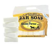 Amish Farms Fragrance-Free Natural Bar Soap - Unscented for Sensitive Skin, Dye-Free Moisturising Body Bars Multipack, Natural Soap for Men and Women, 150g Each All-White 5 Bars