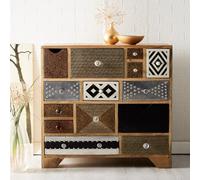 Amish Reclaimed Wood 14 Drawers Chest