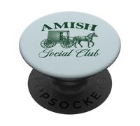 Amish Social Club Horse Buggy Driver Vintage Humor PopSockets Adhesive PopGrip