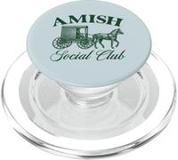 Amish Social Club Horse Buggy Driver Vintage Humor PopSockets PopGrip for MagSafe