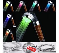Amison Filtered Shower Head with Hose- 7 Color Changing LED Light-High Pressure Water Saving Tempreture Control Water Softener Shower Head