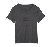 Amistad House Rules: Cozy Home Decor for Welcoming Spaces T-Shirt, Women's Plus, Dark Heather Grey, 5X