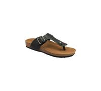 'Amit' Leather Toe-Post Sandals Dunlop Black 10