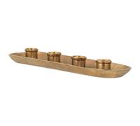 Amita Antique Brass Long Candle Holder
