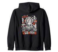 Amitabha Buddha Infinite Light Infinite Life Zen Zip Hoodie