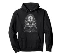 Amitabha Buddha Meditation Lotus Dharma Wheel Mandala Pullover Hoodie