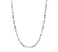 AMITER Gold/Silver Painted Bead Necklace, 3mm/ 4mm/ 5mm/ 6mm/ 8mm Ball Beaded Chain Necklaces for Women & Men, 18 inches, Stainless Steel, No Gemstone