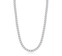 AMITER Gold/Silver Painted Bead Necklace, 3mm/ 4mm/ 5mm/ 6mm/ 8mm Ball Beaded Chain Necklaces for Women & Men, 71.12 cm, Stainless Steel, No Gemstone