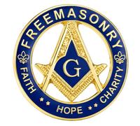 AMITER Masonic Laple Pins, Freemasons Square & Compass Tie Tacks for Masons Gift, Metal, no gemstone