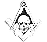 AMITER Masonic Laple Pins, Freemasons Square & Compass Tie Tacks for Masons Gift, Metal, no gemstone