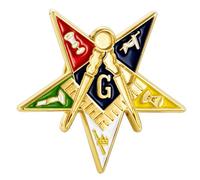 AMITER Masonic Laple Pins, Freemasons Square & Compass Tie Tacks for Masons Gift, Metal, no gemstone