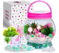 Amitié Lane Light-Up Unicorn Terrarium Kit for Kids - Birthday Gifts for Girls - Creative Unicorn Toys & Craft Kits Presents - Arts & Crafts Fun for Little Girls Age 6 7, 8-12 Year Old Girl Gift