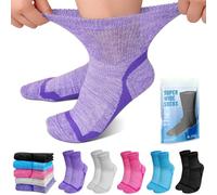 AMITOFO Bamboo Viscose Diabetic Socks for Swollen Feet & Neuropathy