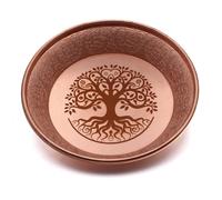 Amitofo Copper Offering Ritual Bowl - Carving Tree of Life Brass Decorative Plate Great for use Witches,Smudging, Incense Burner Holder,Candle Dish, Ash Catcher,Jewelry Dish,Keys Basket
