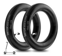 Amitor 10x2.125 Inner Tubes, 10 Inch Thickened Inflatable Replacement Inner Tube with Silver Valve 45°, Highly Elastic Butyl Rubber Electric Scooter Inner Tube 10x2.125 for Ninebot F20/F30/F40, 2PCS