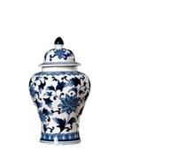 AMITVA Chinese ceramic vase White Large Chinese vase Porcelain Flower vase Chinese Antique ceramic vases Traditional Decorative Vase-C high 37 cm